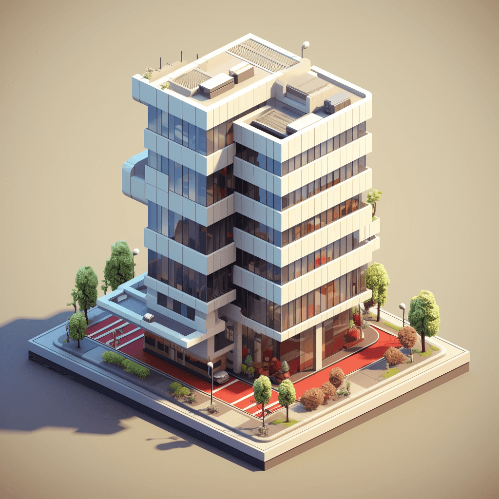  Modelo 3d de edificio de apartamentos